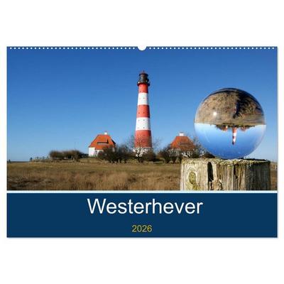 Westerhever (Wandkalender 2026 DIN A2 quer), CALVENDO Monatskalender