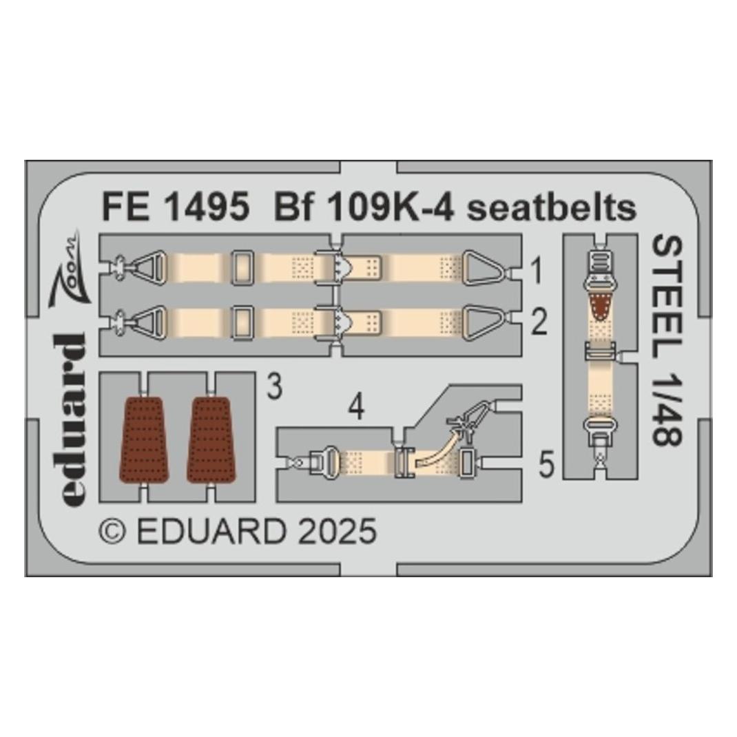 Eduard Bf 109K-4 seatbelts STEEL (FE1495)