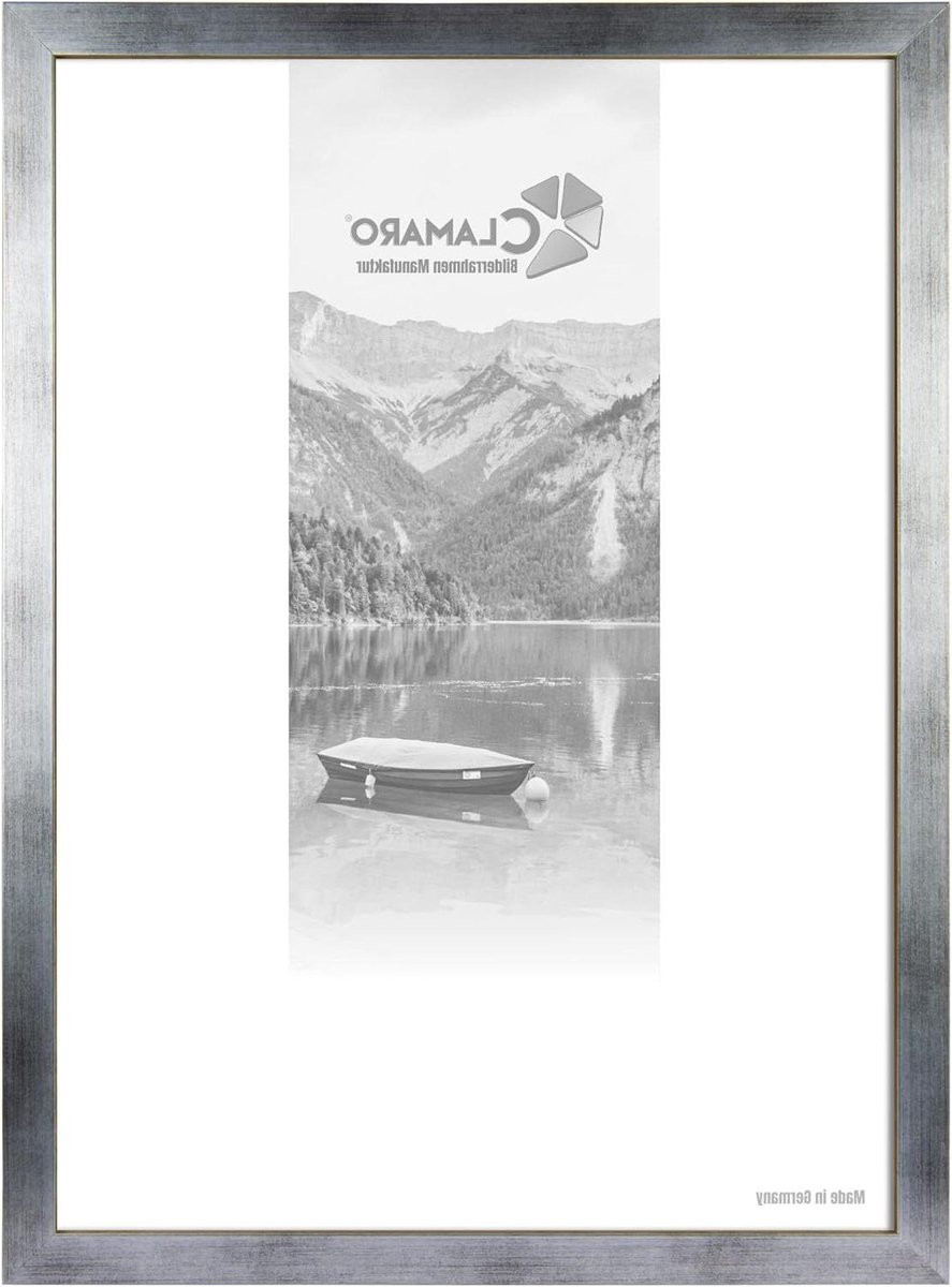 Zilver Geborstelde Fotolijst Collage Wandlijst voor Foto Presentatie - 43 x 53 cm