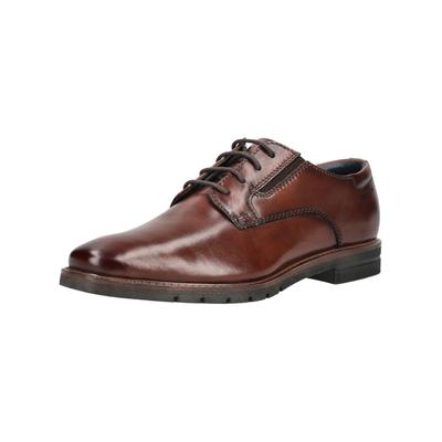 Schnürschuh BUGATTI "bugatti Businessschuhe Glattleder", Herren, Gr. 44, cognac, Glattleder, Schuhe Schnürschuh