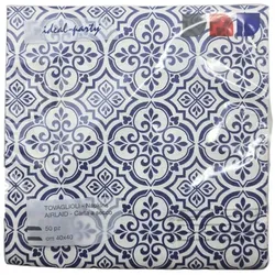 Airlaid-Servietten, 50er-Packung, 40 x 40 cm, Blau & Weiß