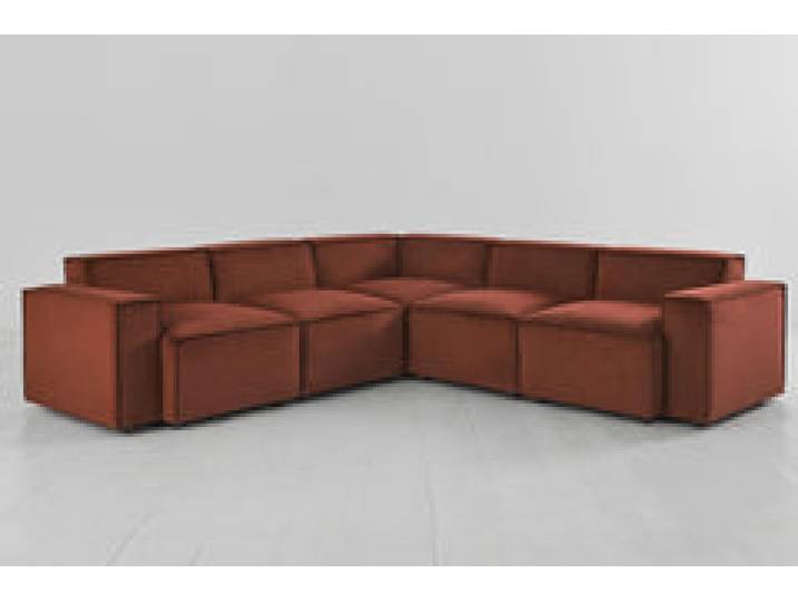 Ecksofa Model 03, Ziegelrot
