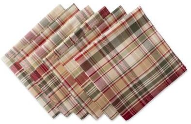 DII Design Imports Campfire Plaid Napkin Set (Set of 6)