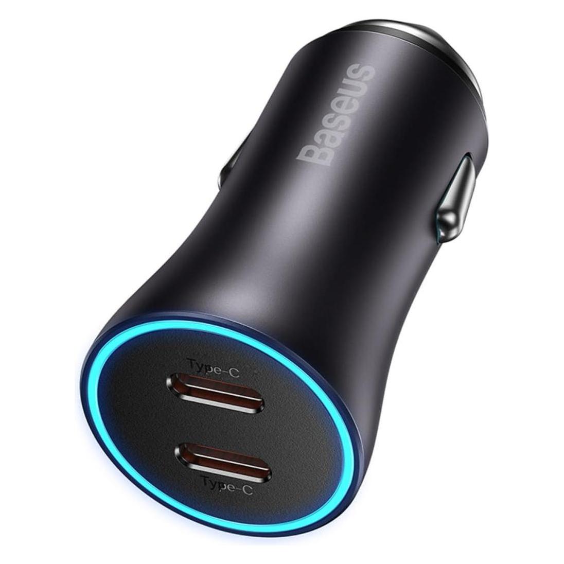 Baseus Golden Contactor Pro car charger, 2x USB-C, 40W (Dark Gray) (CGJP000013)