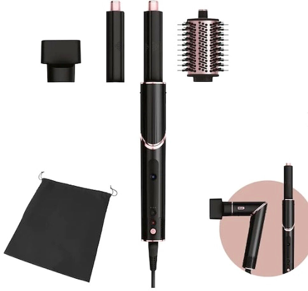 Sharkninja Asciugacapelli e styler 3 in 1 Shark Flexstyle HD424EU nero/oro rosa