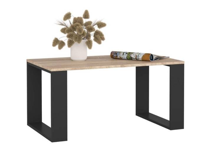 Table basse AKORD NOX Chêne Sonoma 92 cm pieds Noirs 92x53x45 cm