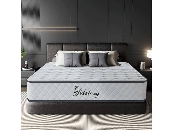 Matelas 140x190 cm - Épaisseur 28 cm -Ressorts Ensachés -Mousse Haute Résilience -Sommeil Indépendant - Fermeté Moyenne -Ergonomique