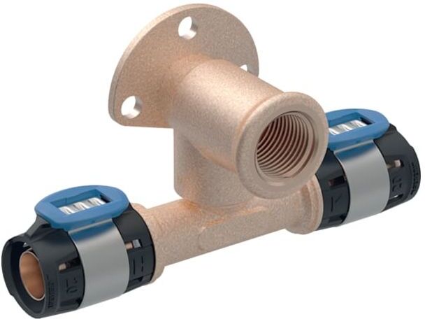 Geberit FlowFit Anschlusswinkel 620981001 Ø 20/20 mm, Rp 1/2, 52 mm, 90Grad, abgesetzt