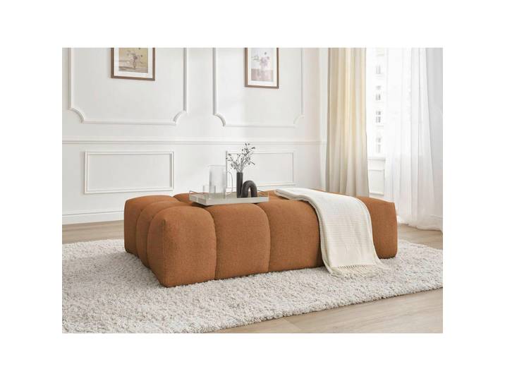 Hocker Everest, Orange, Kunststoff, rechteckig, 166x40x100 cm, Wohnzimmer, Hocker, Sitzhocker