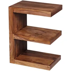 WOHNLING WL1.304 Beistelltisch MUMBAI Massivholz Sheesham E Cube 30 cm x 45 cm x 60 cm