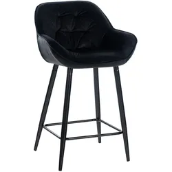 CLP Barhocker Gibson Samt   Farbe: schwarz, Material: Samt