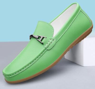 LightInthebox Men's Red Faux Leather Loafers Stylish Slip-On Design with Comfortable Cushioned Insole Ideal for Business Casual Weekends and Travel