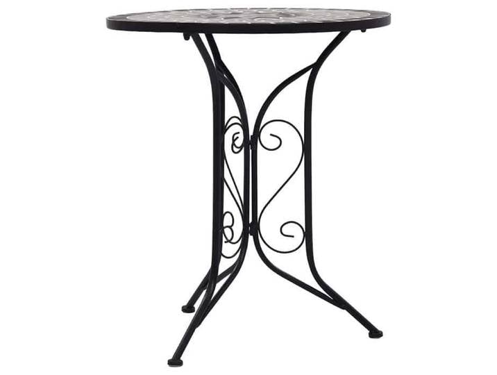 Neuf& 7729 Table d'extérieur - - CHIC - Table de bistro mosaïque Gris 60 cm Céramique 17.65 kg