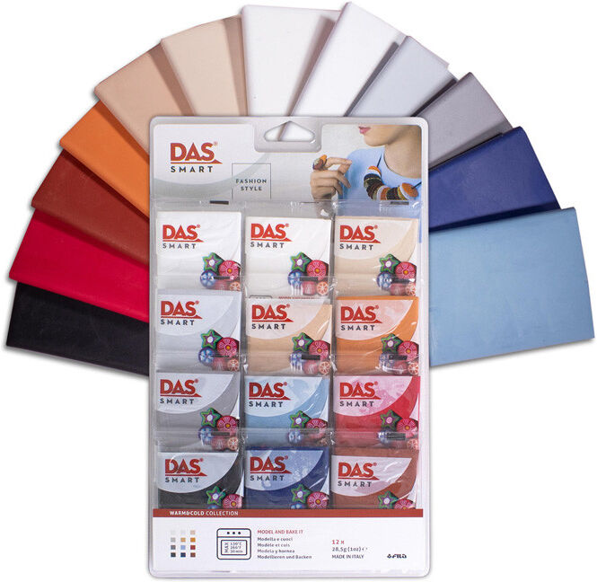Pâte polymère à cuire au four Smart Fashion Style Set 12 Warm & Cold - DAS