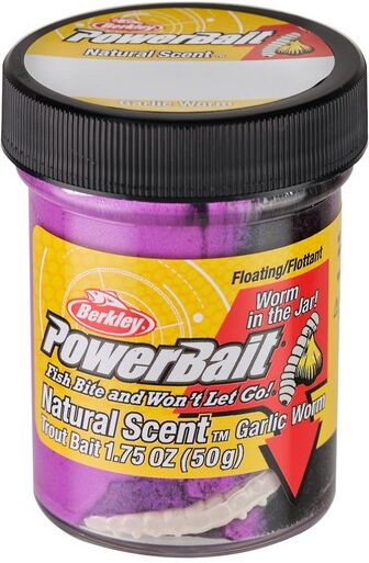 Berkley Powerbait Natural Scent  Garlic Worm-Tequila Sunrise