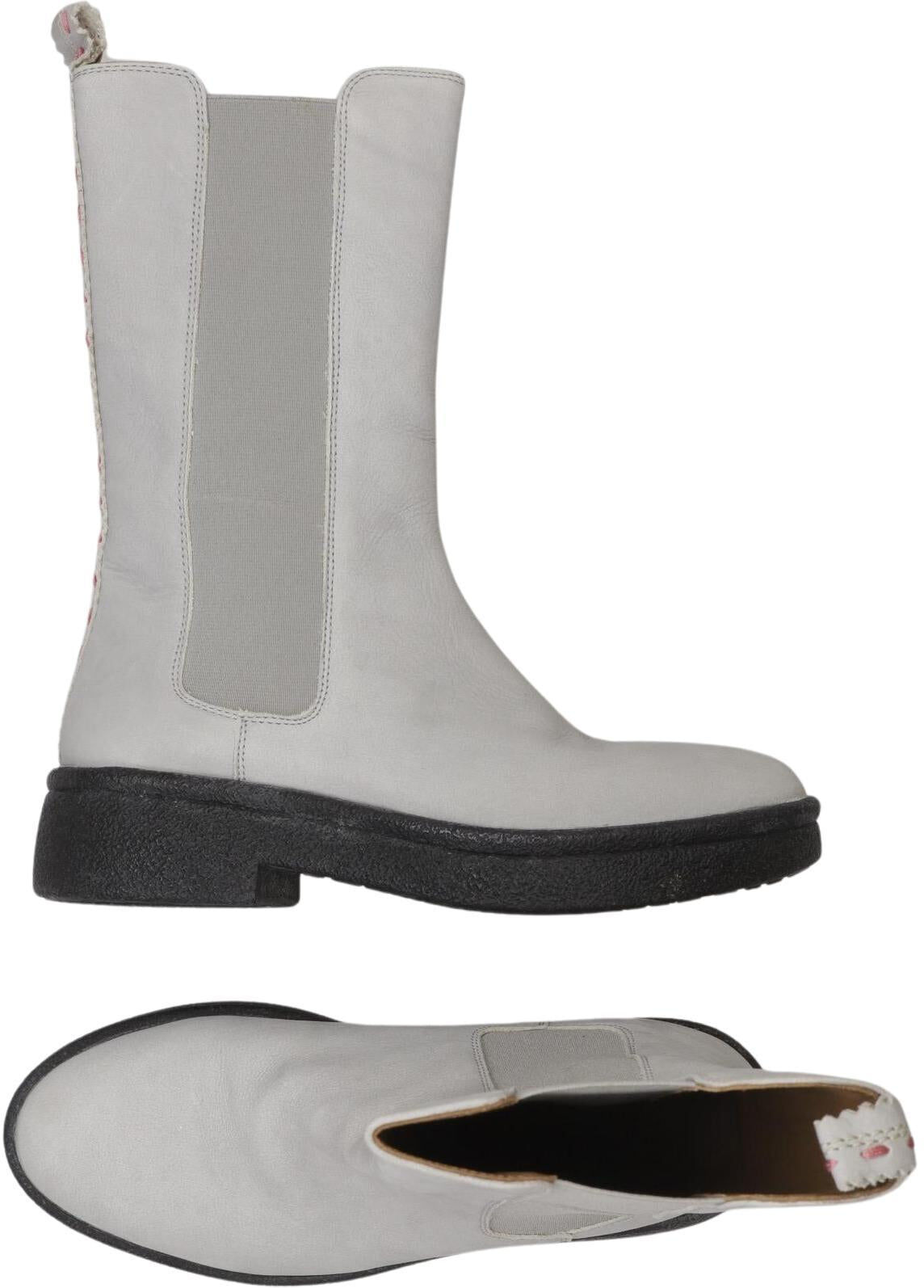 Crick IT Damen Stiefel, Grau, Gr. EU 38, Leder - Second Hand