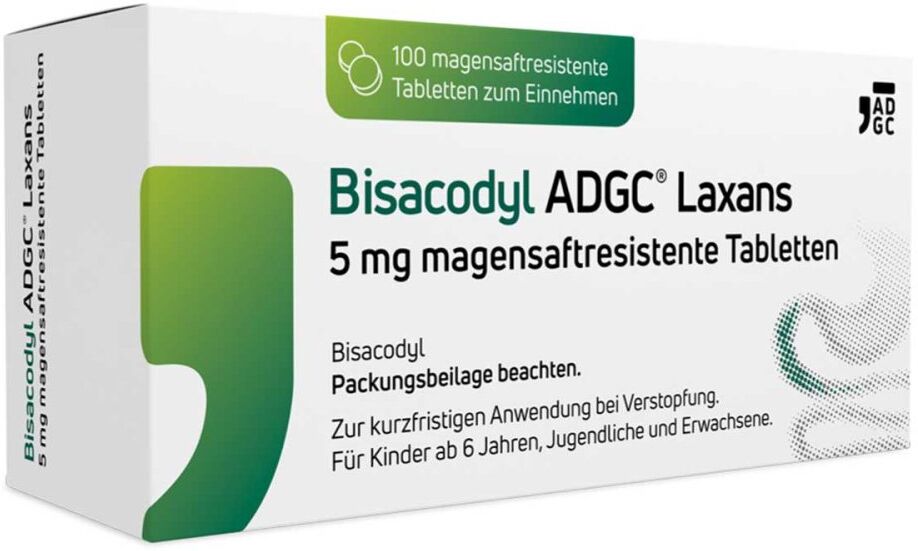 Bisacodyl ADGC Laxans 5 mg 100stk
