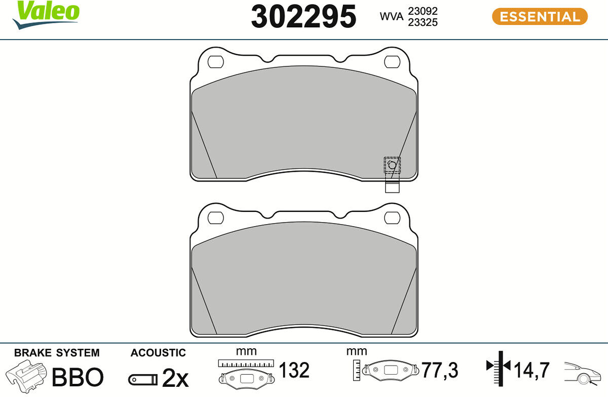 Valeo Bremsbelagsatz, Scheibenbremse First 302295 Vorderachse Für Mitsubishi Subaru