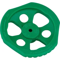 Handrad D=65mm, SW7 zu DN25 (1'') Oberteile Farbe: grün