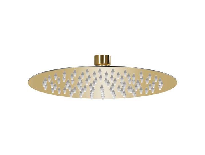 Vidaxl Regen Dusche Kopf rund 20 cm Edelstahl Goldfarbe