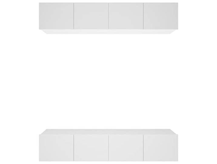 GHVBNMF TV Schrank 4er Set Wandboard Lowboard Hängend Weiß 80x30x30cm Platzsparende TV Lowboards zur Wandmontage für Wohnzimmer und Schlafzimmer mit Klapptüren und 2 Fächern.