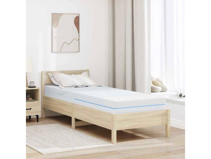 Matelas en mousse - - 80x200 cm - Blanc - Design à 7 zones - Fermeté moyenne - Mousse à mémoire