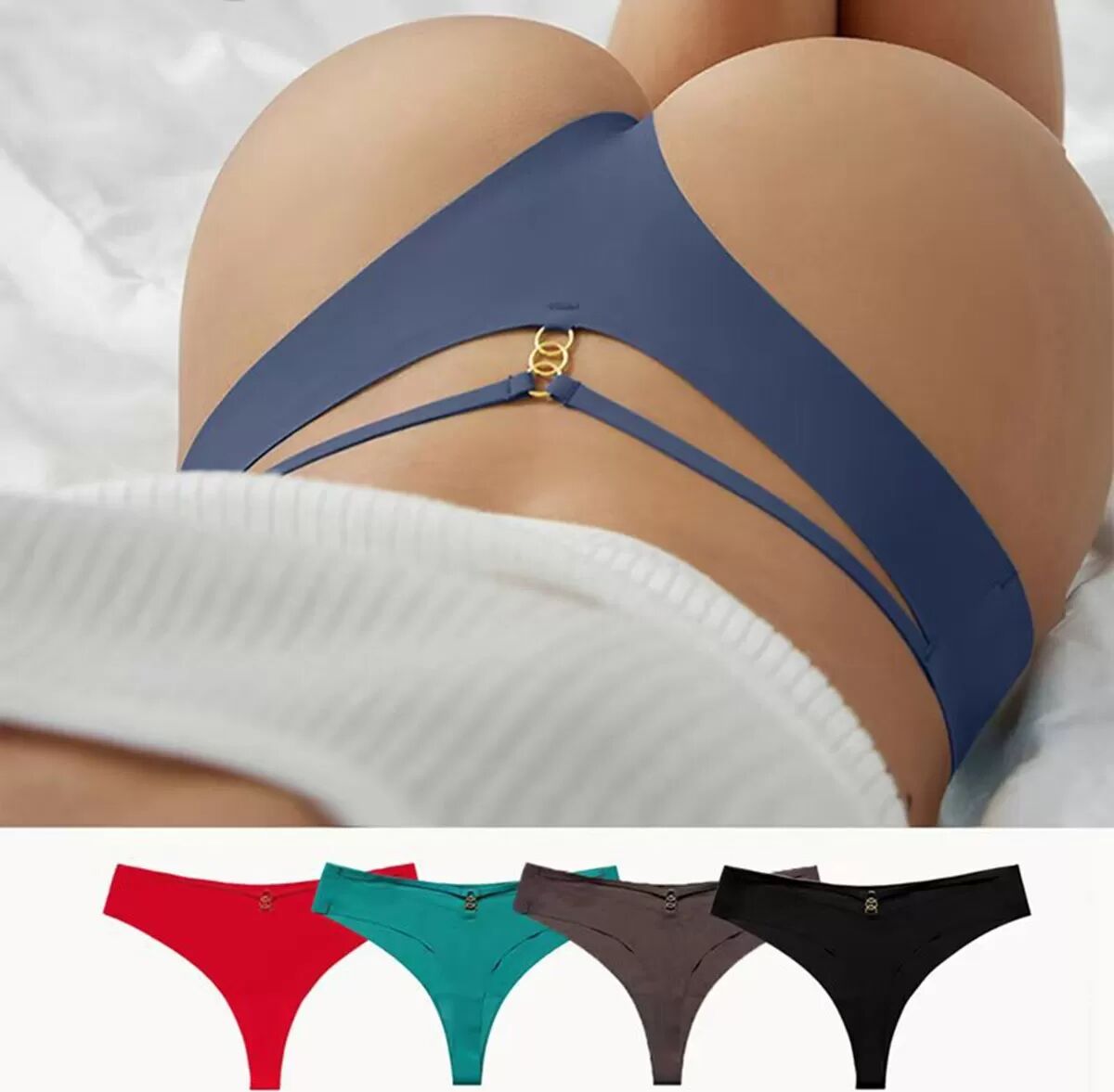 INF 6er-Pack Damen Tanga Set mit niedrigem Bund - Nahtlose Unterwäsche XL