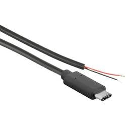 Joy-it K-1473 USB-C® Strom-Kabel offene Kabelenden 1.00 m Schwarz Daten-/Strom-Kabel