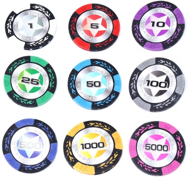 Loisirs Nouveaux Jetons Poker Crown 10 14gr - Rouleau de 20 Jetons ARGILE