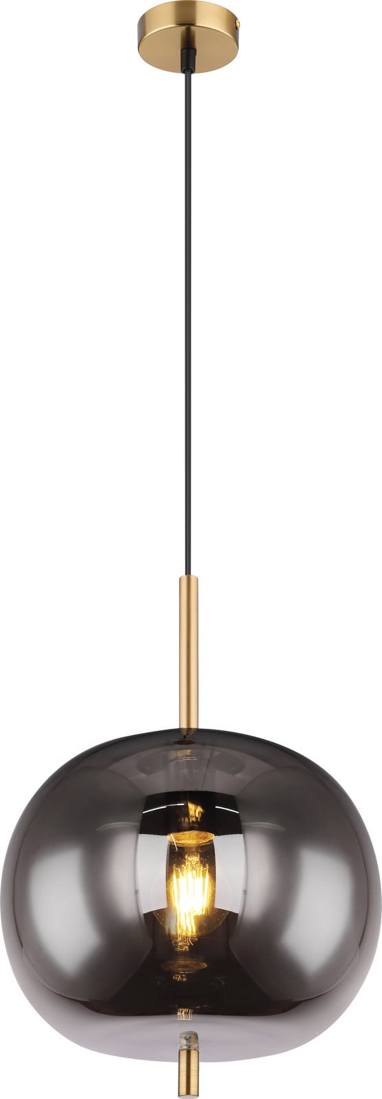 Globo Lighting Blacky I enkel hanglamp goud/messing Ø 30 cm