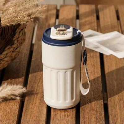 Uplifted Finds Smart Temperature Display Thermos Bottle 316 Stainless Steel Vacuum Coffee Mug blue