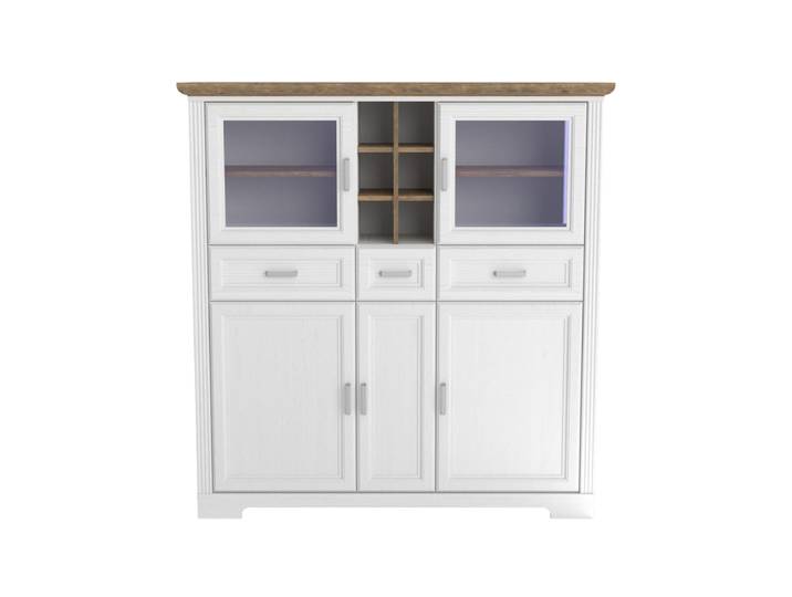 Highboard Jasmin Pinie hell Nachbildung/Artisan Eiche Nachbildung 143 x 150 x 42 cm