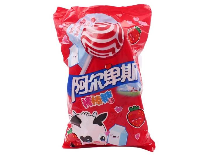Alpenliebe Sucettes au lait fraise 200 g