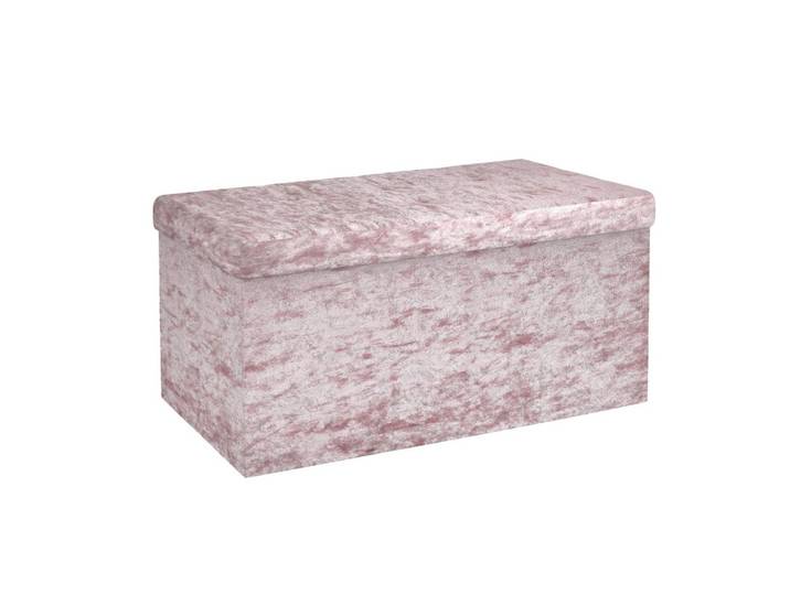 SITZBANK Faltbar mit Samtbezug 76/38/38 cm (Rosa)