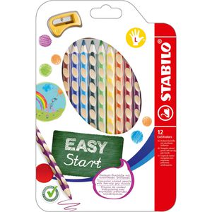 Stabilo Buntstifte EASYcolors 331/12, farbig sortiert, für Linkshänder, 12 Stück