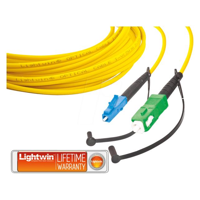 Wirewin Lightwin High Quality Simplex LWL Patchkabel, SM, LC - SC/APC (1 m) (LSP-09 LC-SC/APC 1.0)