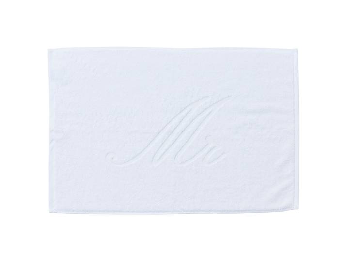 Tapis de bain Mr 50 x 70cm Blanc/Blanc