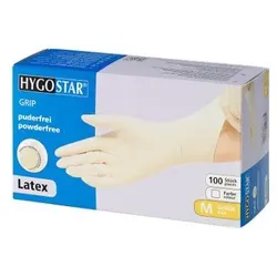 HYGOSTAR Latexhandschuhe GRIP Größe M 100 Stück