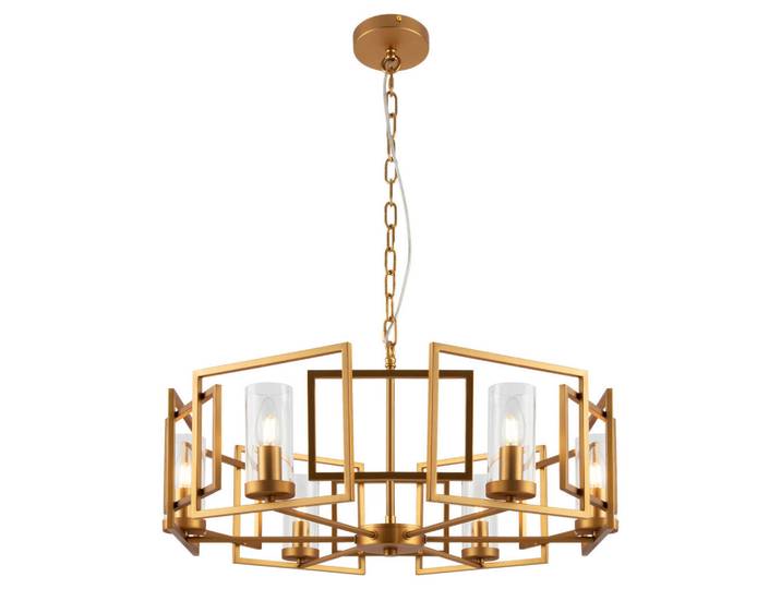 Maytoni Pendelleuchte, Goldfarben, Metall, Glas, geometrisch, Kranz, 35.5 cm, CE, beliebig kürzbar, Lampen & Leuchten, Innenbeleuchtung, Hängelampen, Pendelleuchte