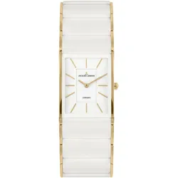 Jacques Lemans 1-2214D Damenuhr Keramik Dublin Goldfarben/Weiß