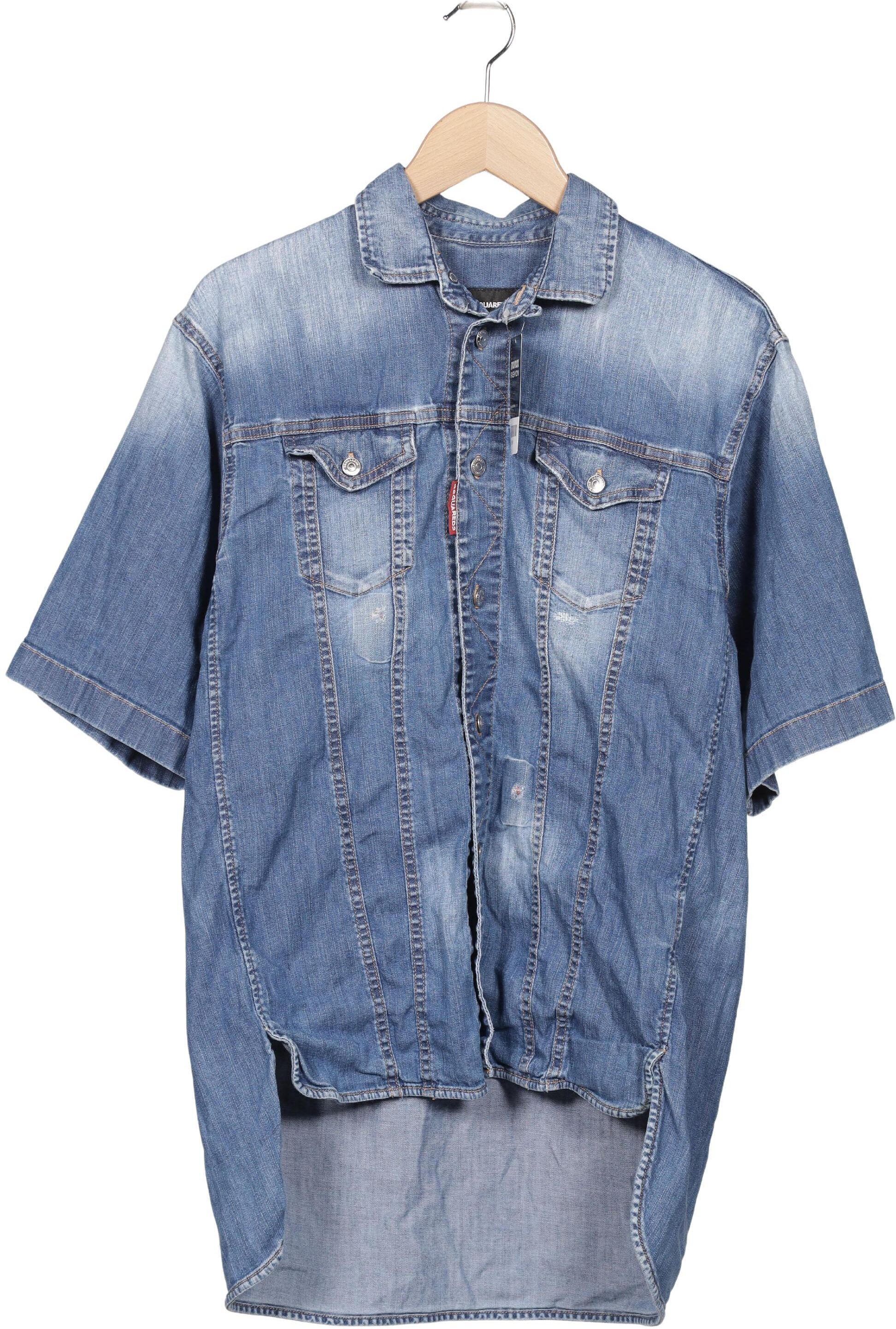 Dsquared2 Herren Hemd, Blau, Gr. EU 50, Baumwolle / Elasthan - Second Hand