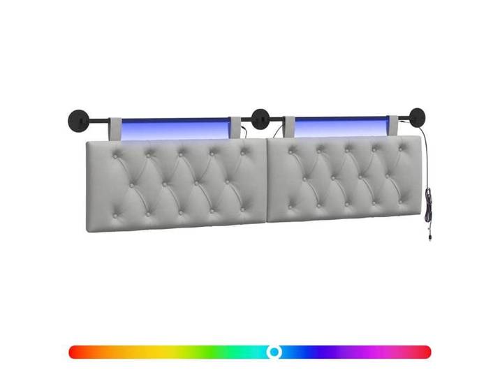 Accessoire de lit - Gris - Tête de lit suspendue Gris nuage Tissu_7268