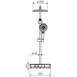 HSK AquaXPRo 200 Thermostat mit Sicherheitsthermostatarmatur, 1007200-280 1007200-280