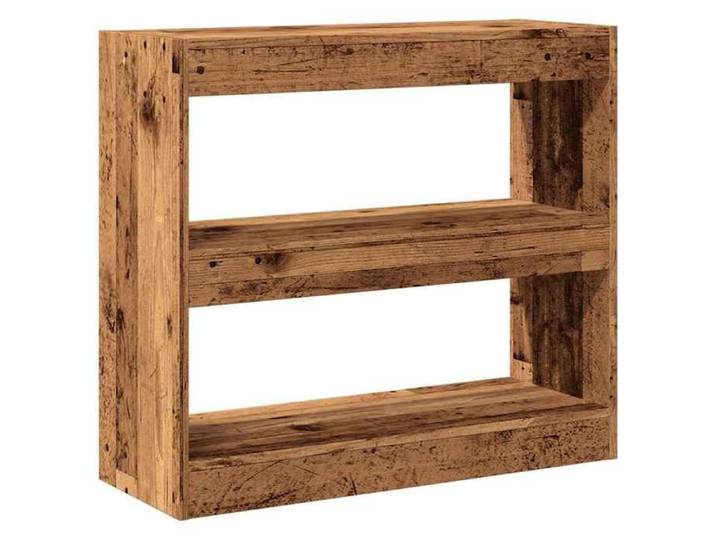 Cabinet de Livre SOLOMOON CHIC Bibliothèque Polyvalente - Pour enfant/adulte - vieux bois 80x30x72 cm BB2460