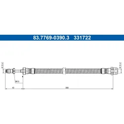 Bremsschlauch ATE 83.7769-0390.3 für Mercedes-Benz E