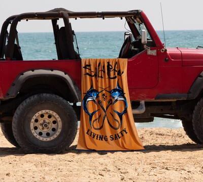 Salt Life Crossed Bills Beach Towel - 64x38