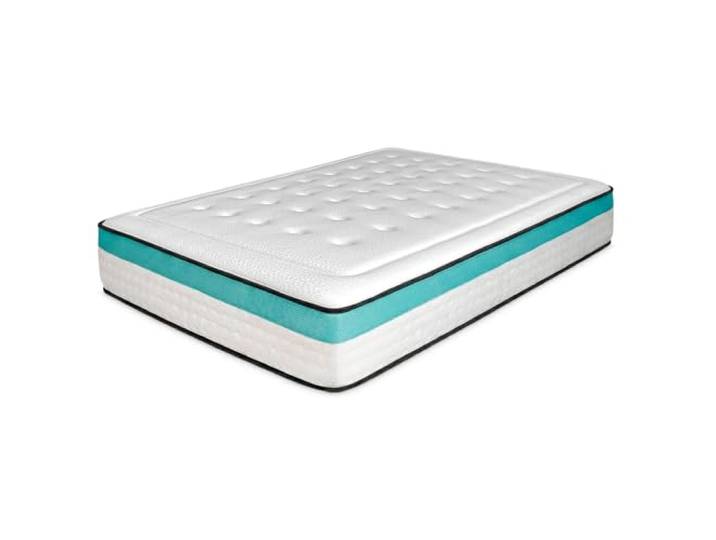 amuéblate online - Viskoelastische Matratze, 140 x 190 cm, Flow Nature mehrschichtig, Höhe 24 cm, mittlere/hohe Festigkeit, milbendicht, antibakteriell und hypoallergen
