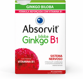 Absorvit Ginkgo Biloba B1 Sistema Nervoso 60 comprimidos