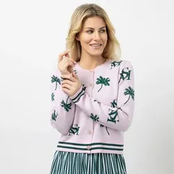SCHIFFHAUER MUNICH® Cardigan 1/1-Arm Rundhalsausschnitt Strassbesatz figurumspielend