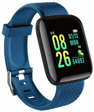 Fusion Finds Smart Watch With Bluetooth Fitness Tracker, Sleep Monitor & USB Charging For Android & IOS blue